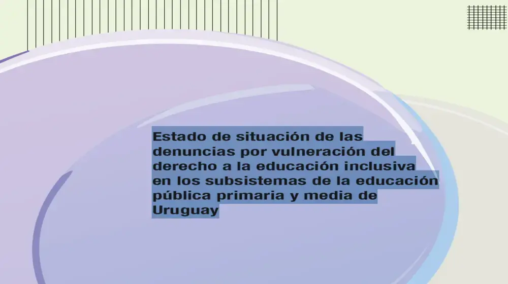 PDF: Estado de situación de las denuncias por vulneración del derecho a la educación inclusiva en los subsistemas de la educación pública primaria y media de Uruguay