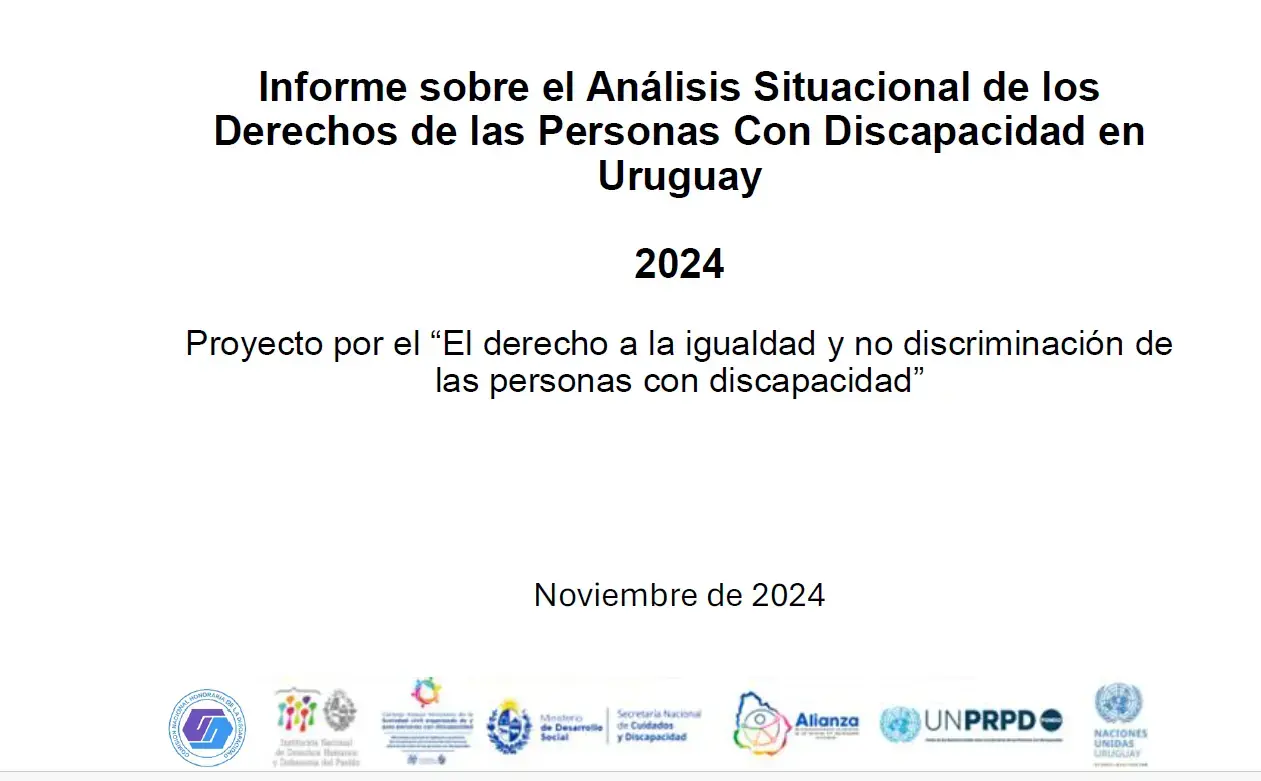 PDF: Informe sobre el análisis situacional de los derechos de las personas con discapacidad en Uruguay